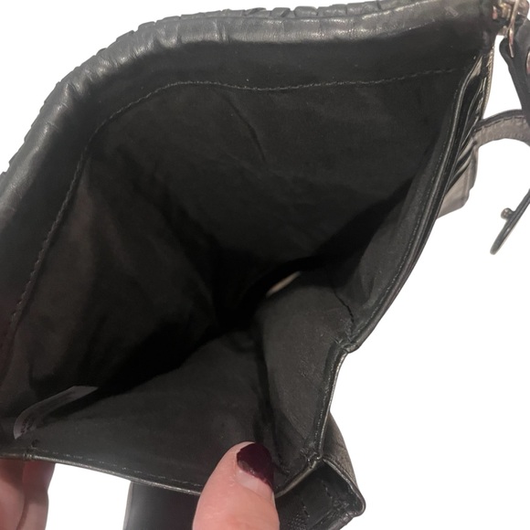 Vilenca Holland Black Woven Leather Clutch Wallet NWT $75 - Picture 6 of 16